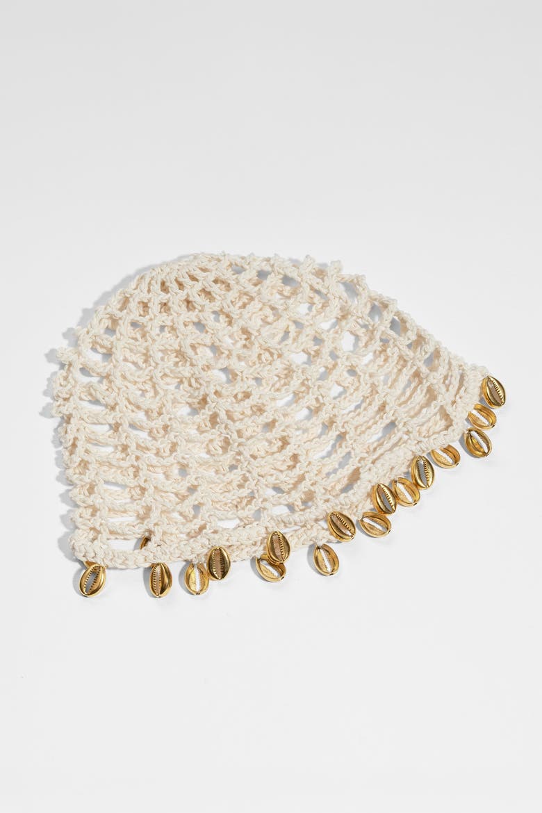 Coastal Halo Crochet Beanie, Alternate, color, Ivory