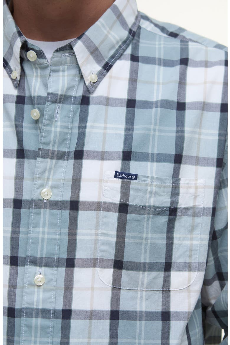 Laggon Trim Fit Check Cotton Button-Down Shirt, Alternate, color, NORTHSHORE TARTAN