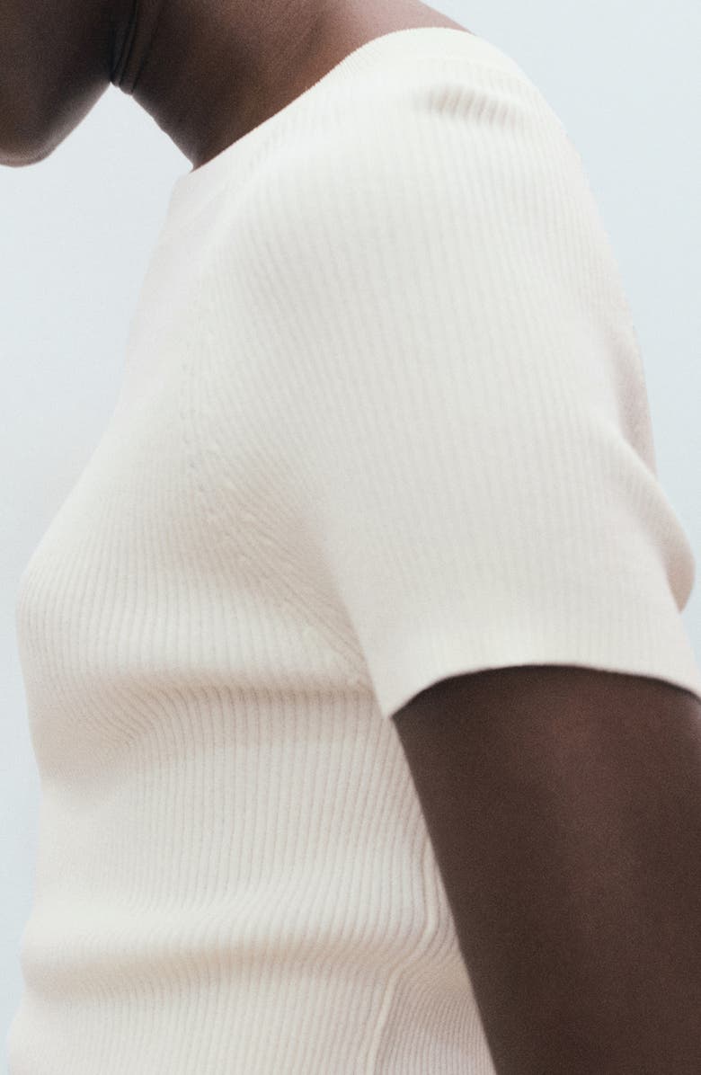 MANGO Rib Sweater, Alternate, color, Ecru