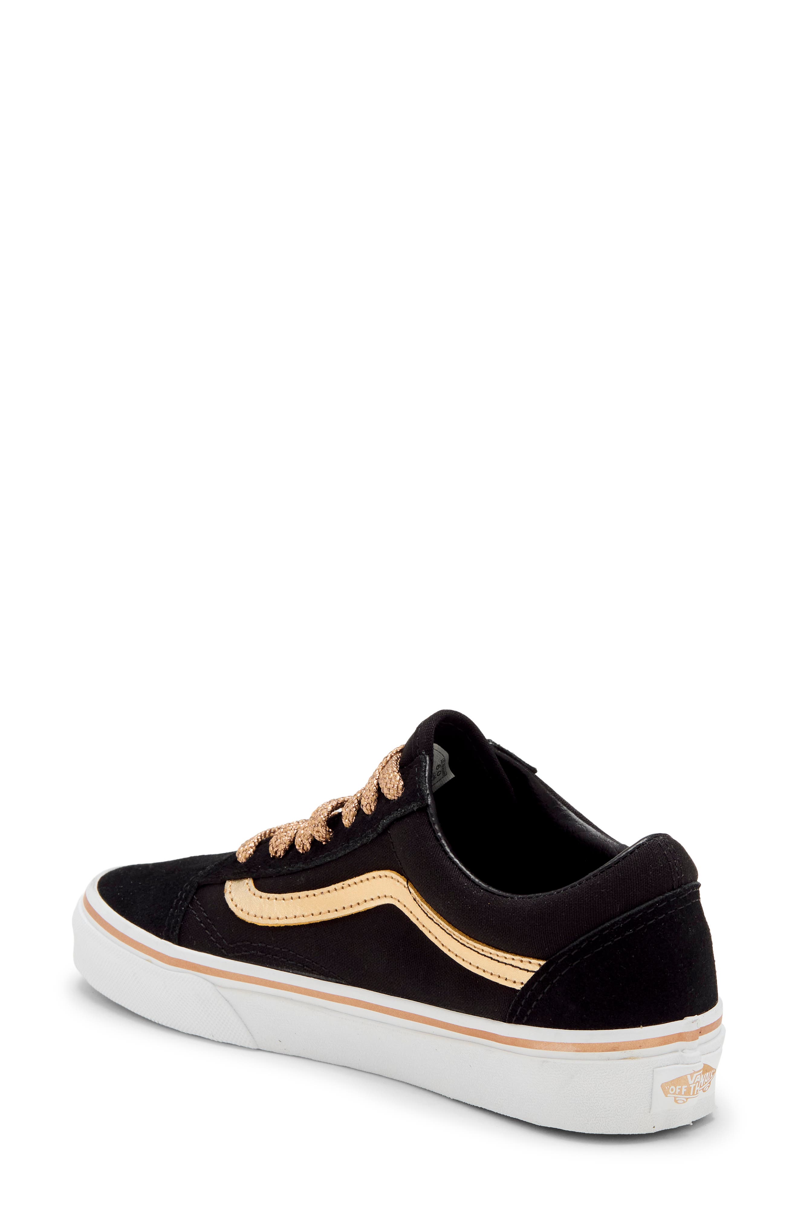Old Skool Sneaker, Alternate, color, METALLIC POP BLACK/GOLD