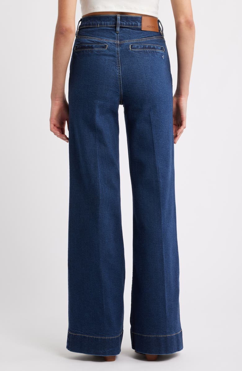 HIDDEN JEANS High Waist Flare Trouser Jeans, Alternate, color, Dark Wash