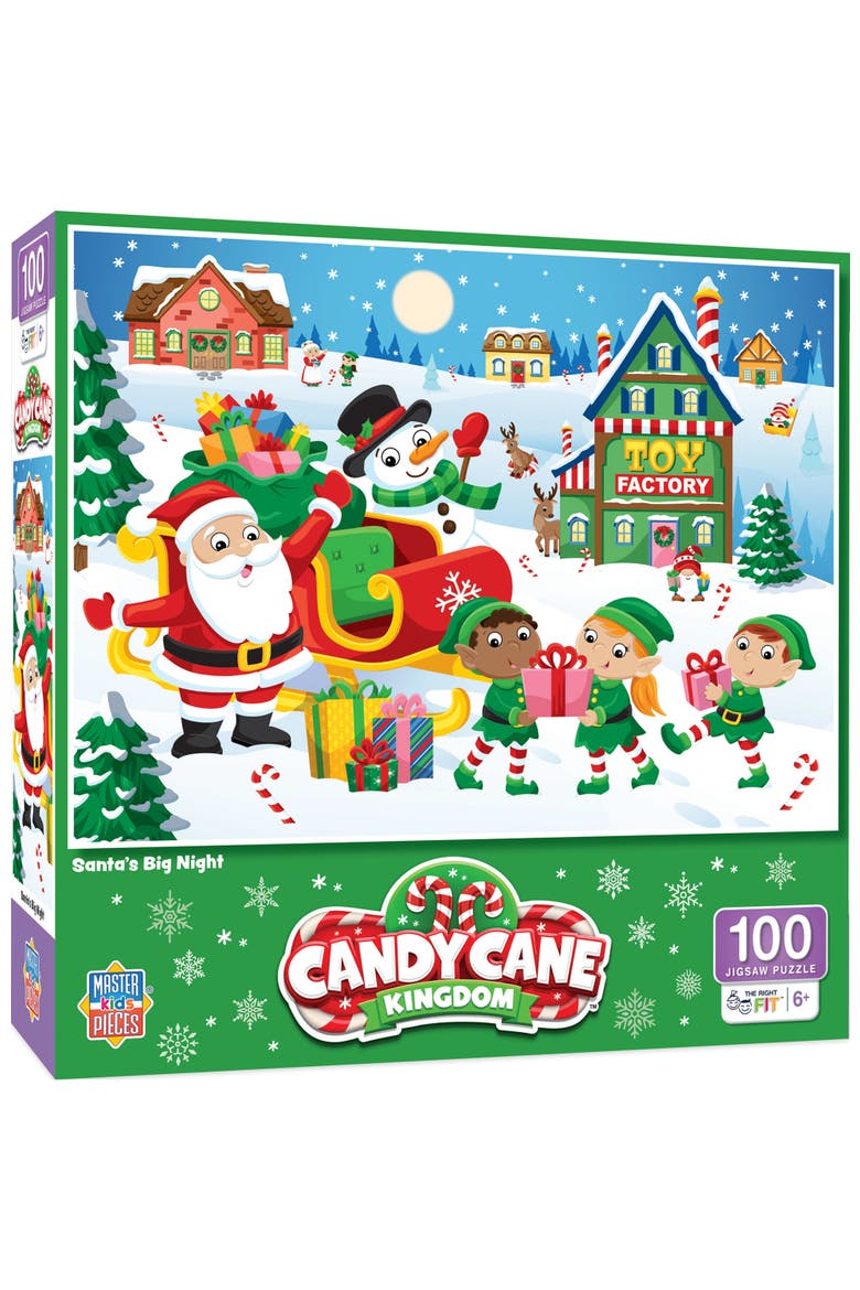Santa's Big Night 100pc Puzzle, Main, color, Multicolor