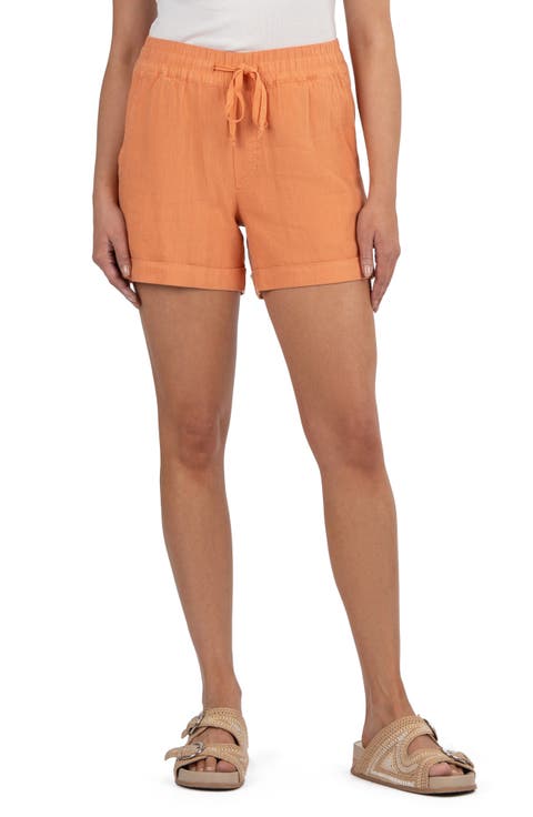 Lelani Linen Blend Drawstring Shorts