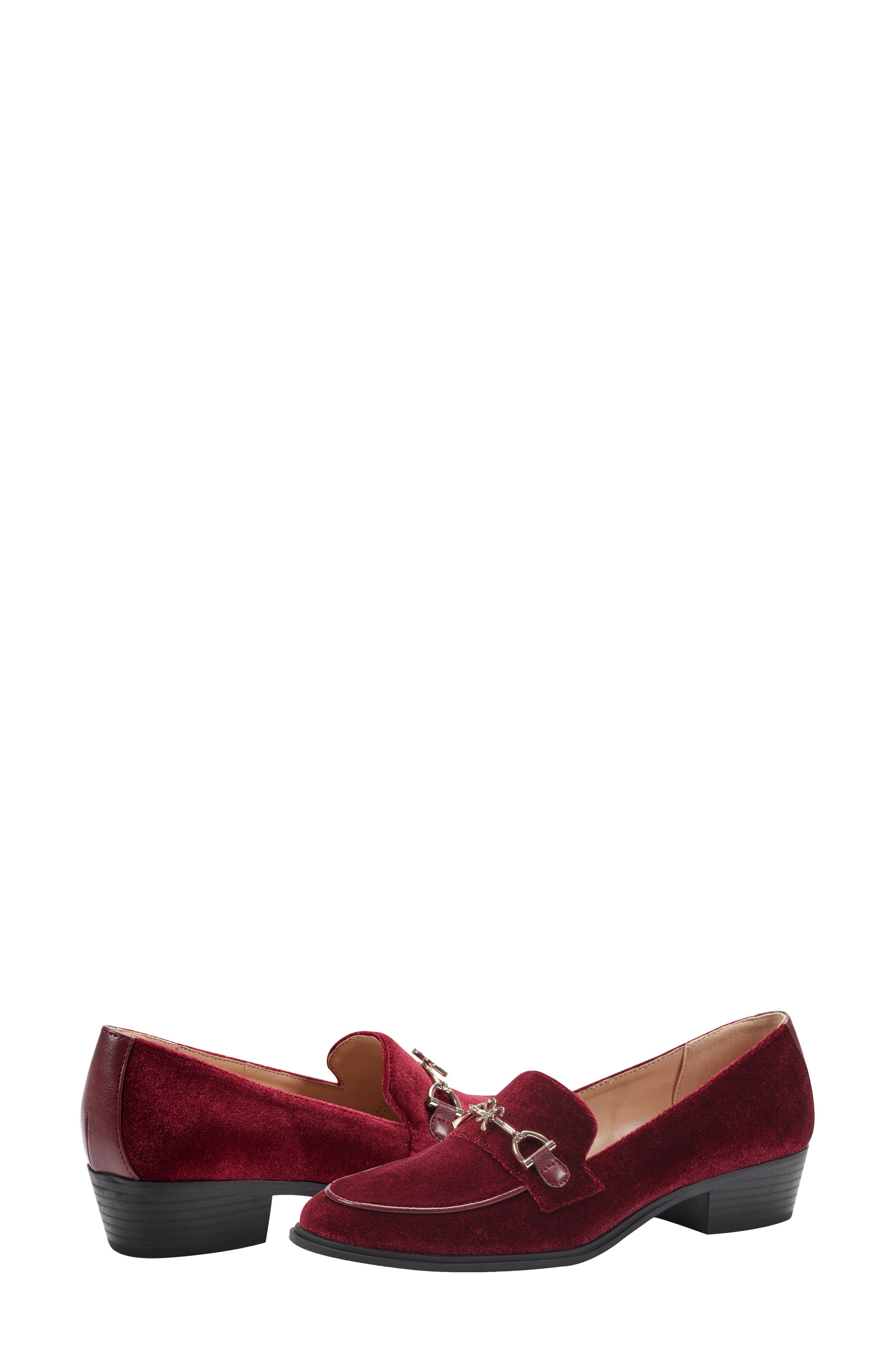 Bandolino Rummie Bit Loafer Pump, Alternate, color, Dark Red