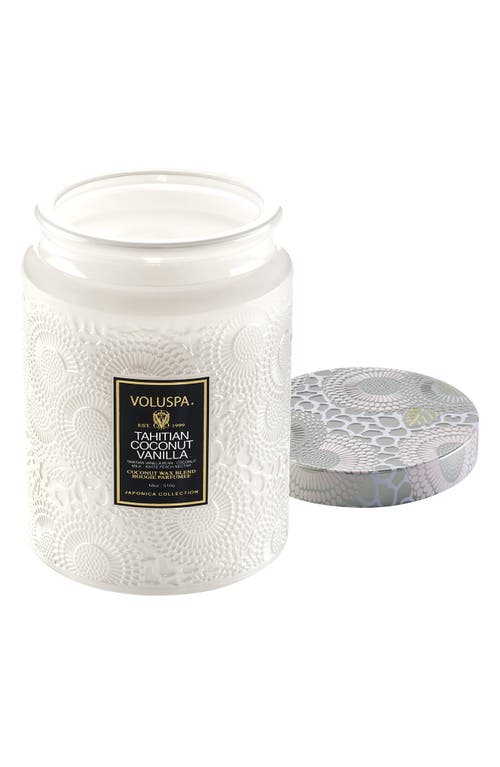 Voluspa Tahitian Coconut Vanilla Large Jar Candle In Neutral