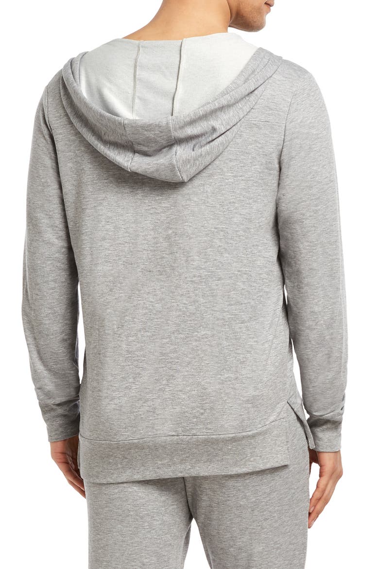 Stretch Henley Hoodie, Alternate, color, HEATHER GREY