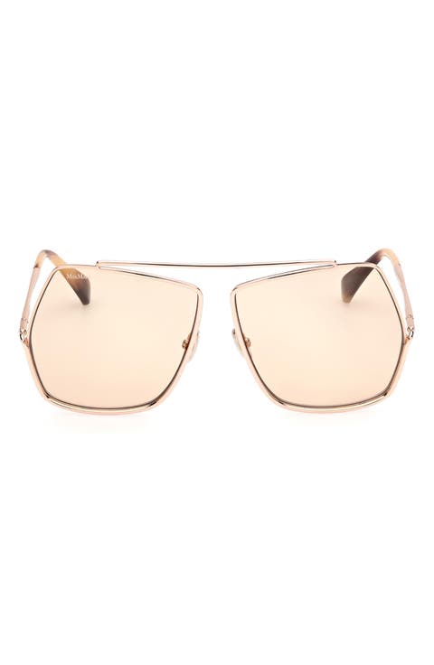 64mm Geometric Sunglasses