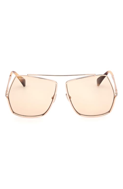 Max Mara 64mm Geometric Sunglasses In Multi