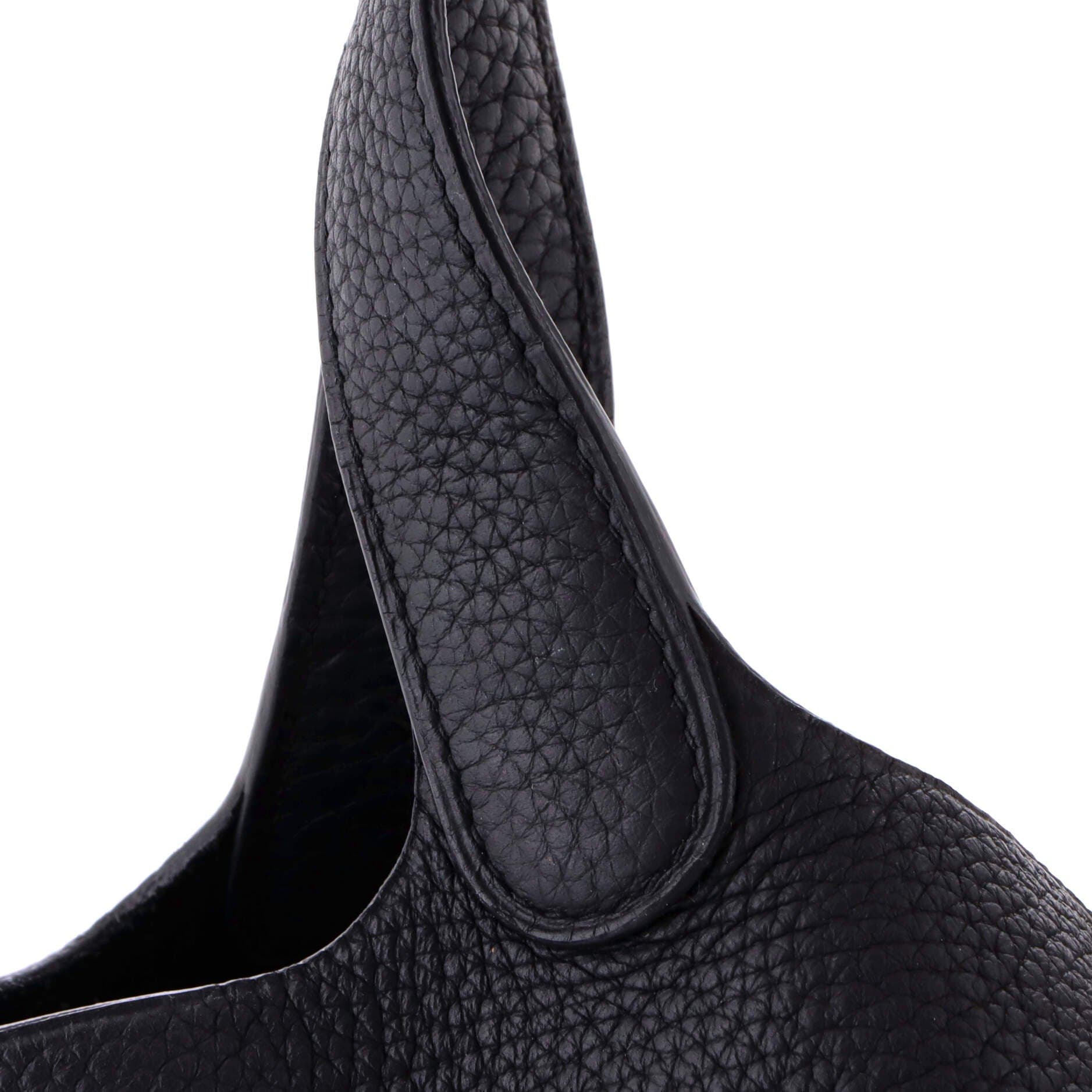 Pre-Owned Hermes Picotin Lock Bag Clemence MM, Alternate, color, Noir