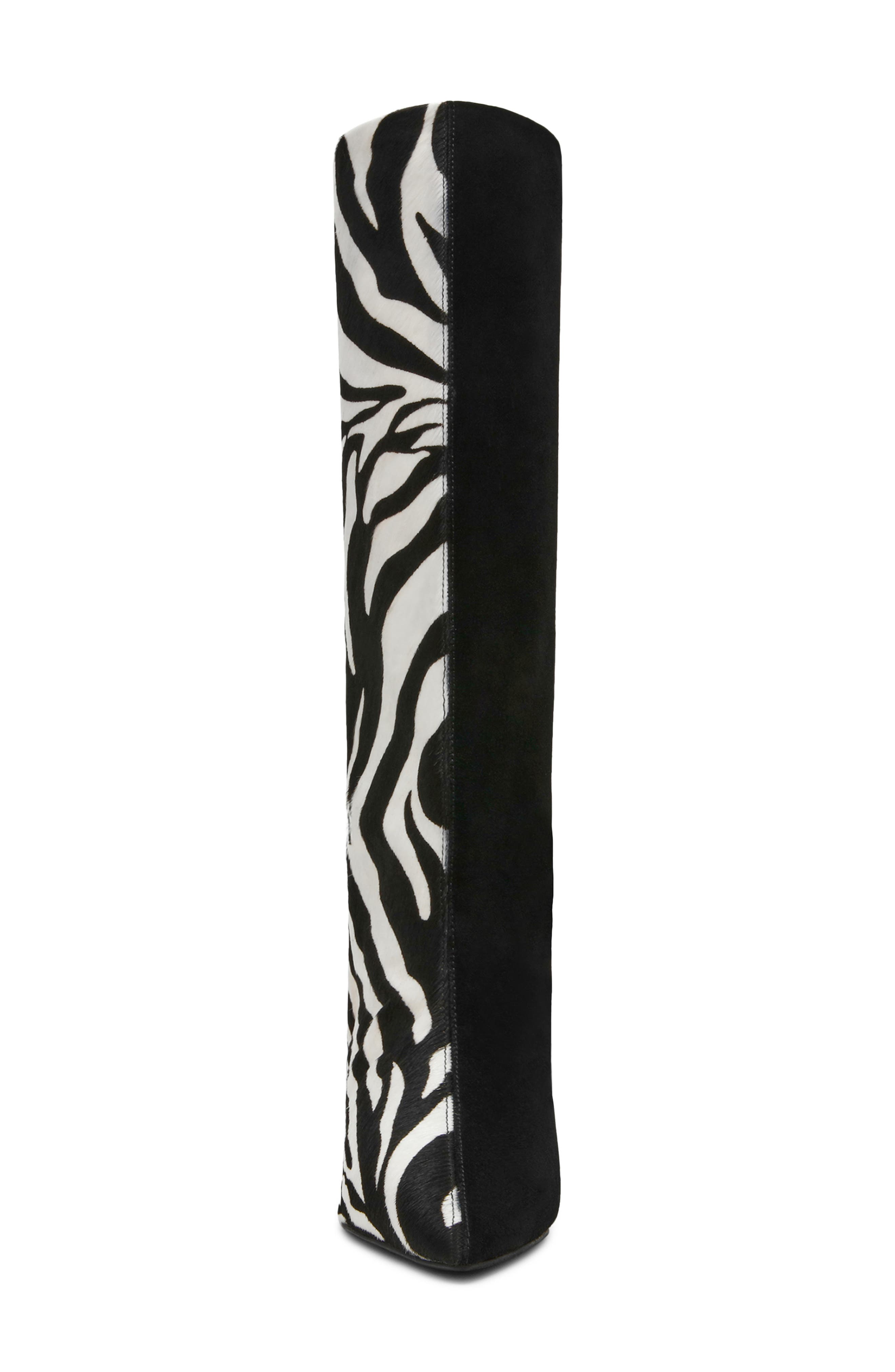 Lysara Knee High Boot, Alternate, color, ZEBRA MULT