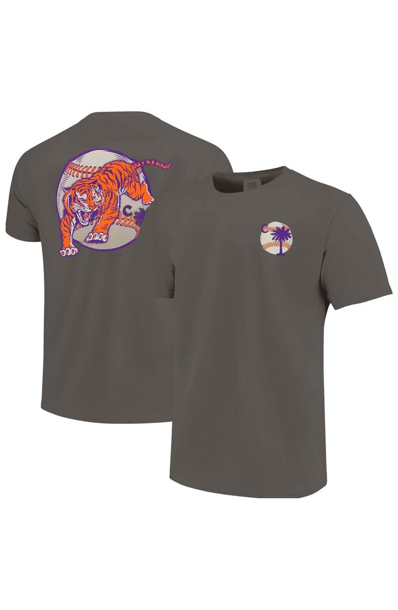 IMAGE ONE Men's Gray Clemson Tigers Palmetto C Baseball T-Shirt, Main, color, Gray