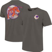 IMAGE ONE Men's Gray Clemson Tigers Palmetto C Baseball T-Shirt
