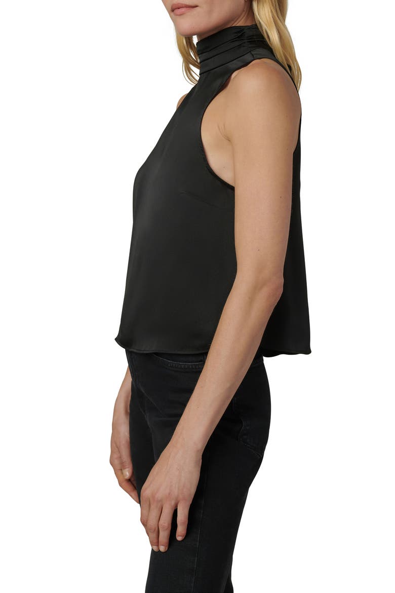Satin Halter Top, Alternate, color, BLACK
