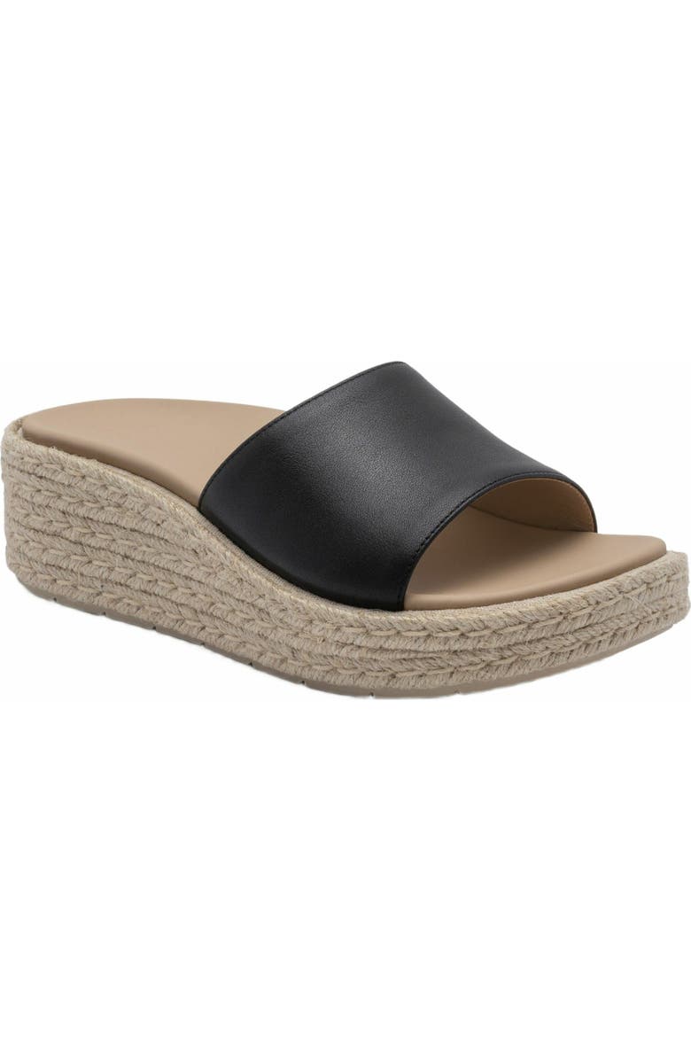 ABEO Solstice Slide, Main, color, Black Leather - Metatarsal