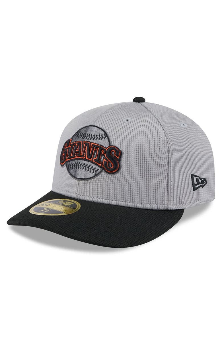 New Era Men's New Era Gray/Black San Francisco Giants 2025 Batting Practice Low Profile 59FIFTY Fitted Hat, Main, color,