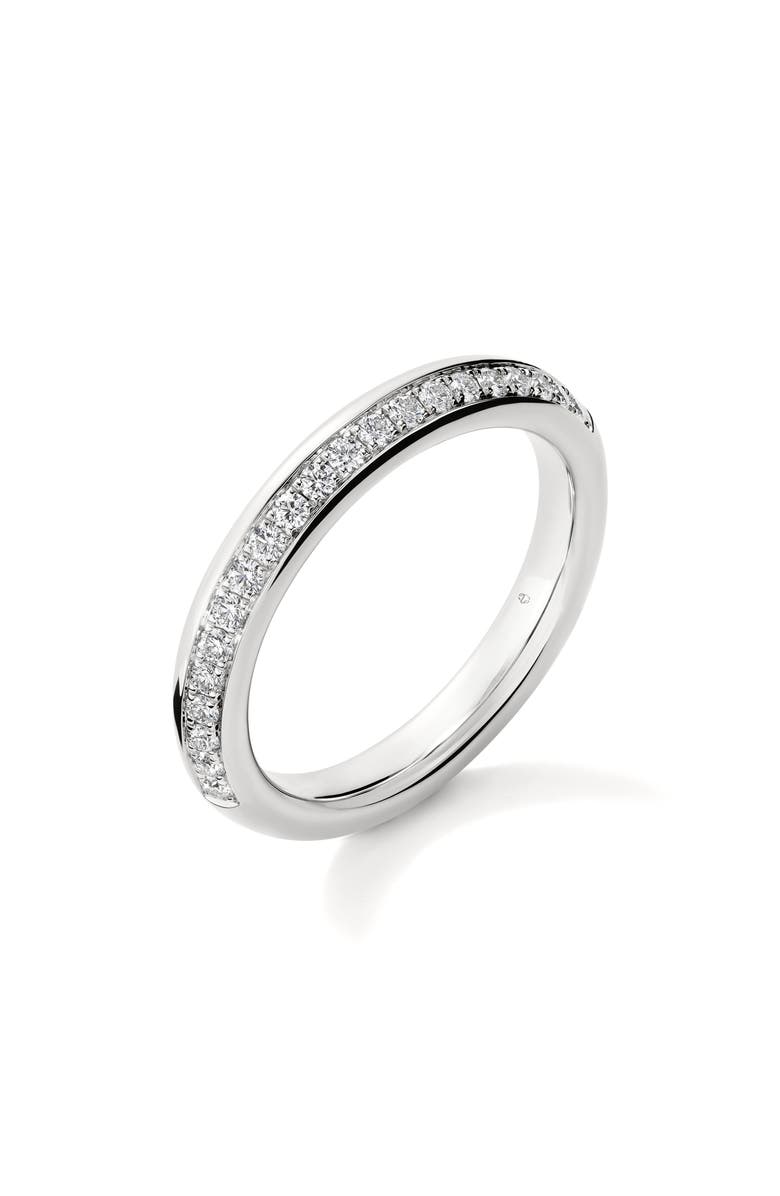 HEARTS ON FIRE Barre Pavé Diamond Band Ring, Main, color, White Gold