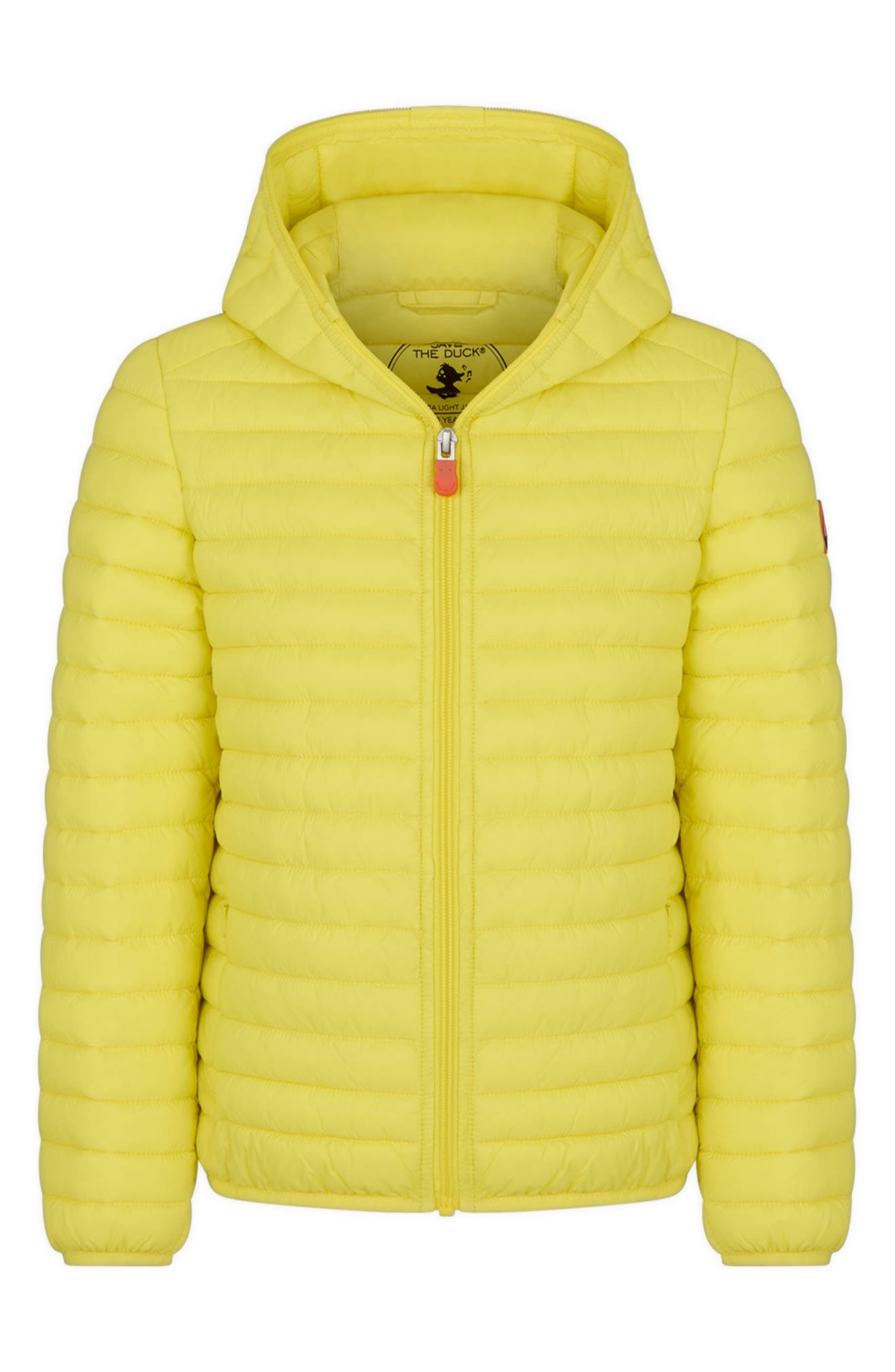 Save The Duck Kids' Dony Hooded Puffer Jacket In Yellow
