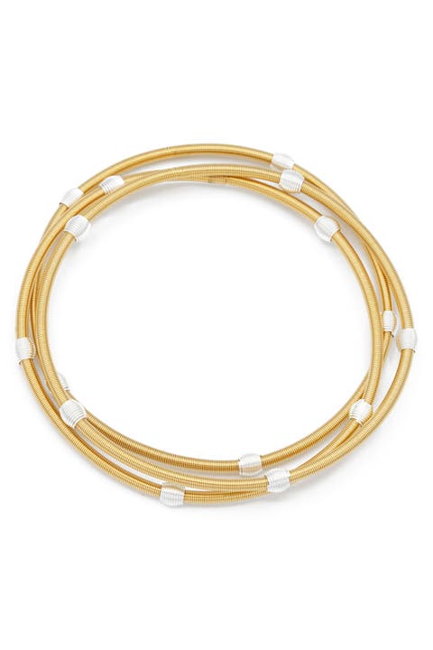 Gold Beaded Dia Bracelets