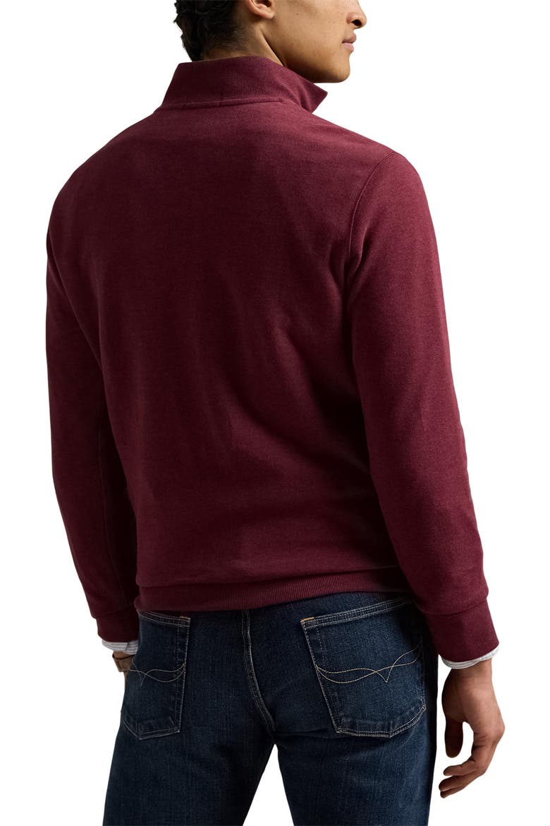 Cotton Blend Quarter Zip Pullover, Alternate, color, SPRING WINE HEATHER/C5999