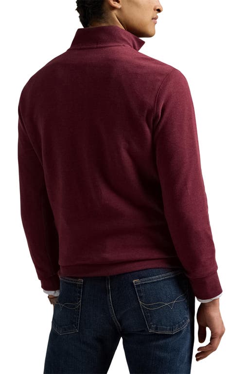 Polo Ralph Lauren Long Sleeve Quarter Zip Pullover In Red