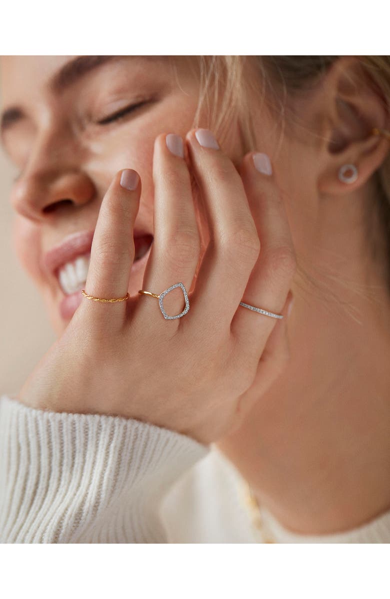 Monica Vinader Riva Diamond Hoop Ring, Alternate, color, 