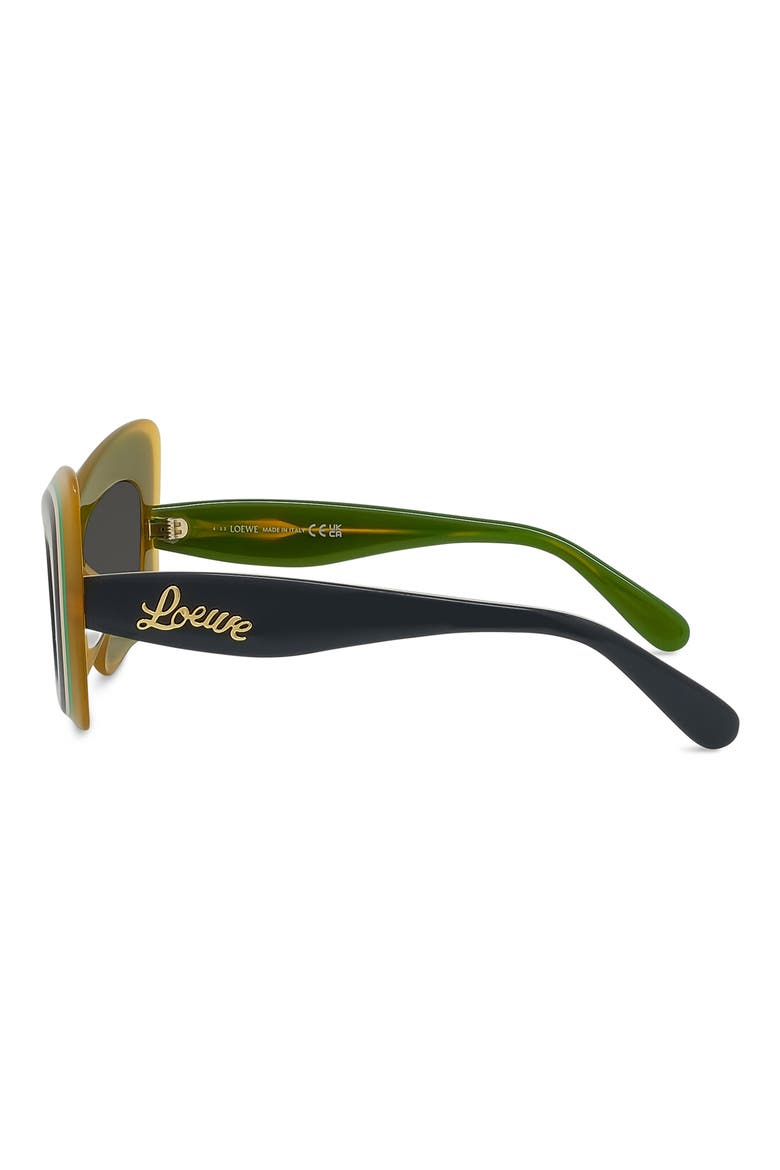 x Paula's Ibiza 50mm Butterfly Sunglasses, Alternate, color, GRYO/SMK