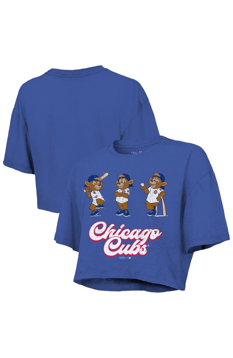 Majestic Threads Women's Majestic Threads Royal Chicago Cubs Boxy Crop T-Shirt, Main, color, Royal