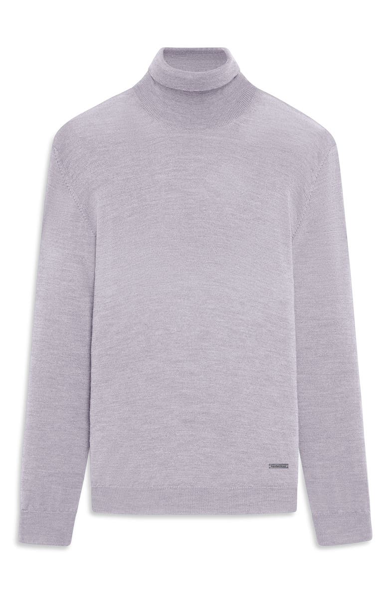 Bugatchi Sawyer Merino Wool Turtleneck Sweater, Alternate, color, Platinum