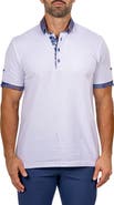 Maceoo Newton Marthyr0024 White Button-Down Piqué Polo