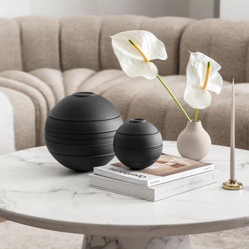 Villeroy & Boch Iconic La Boule Porcelain Dinner Set Of Six In Black