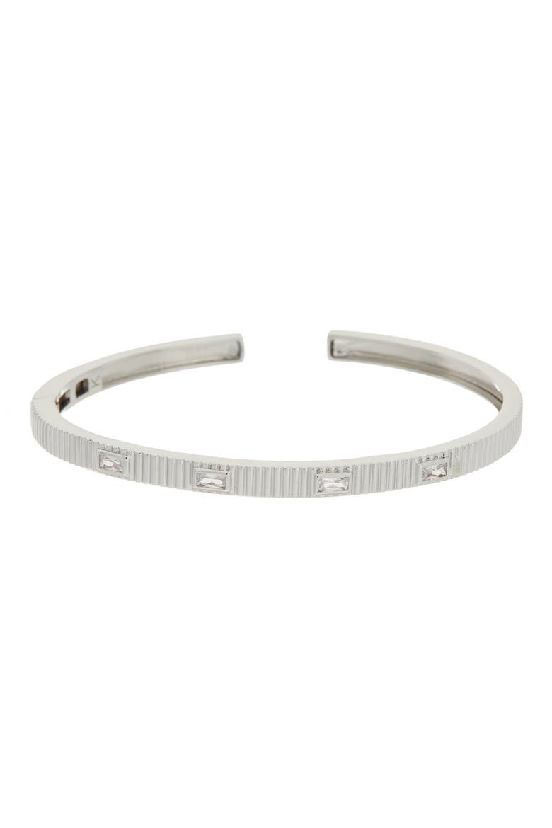 Cubic Zirconia Bangle, Main, color, WHITE
