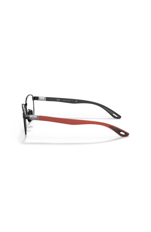 Ray Ban Ray-ban 54mm Rectangle Optical Glasses In Black