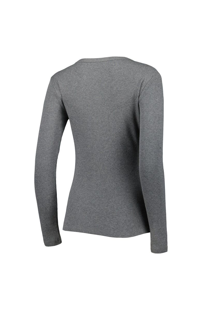 BOXERCRAFT Women's Gray Clemson Tigers Harper Henley Long Sleeve T-Shirt, Alternate, color, 