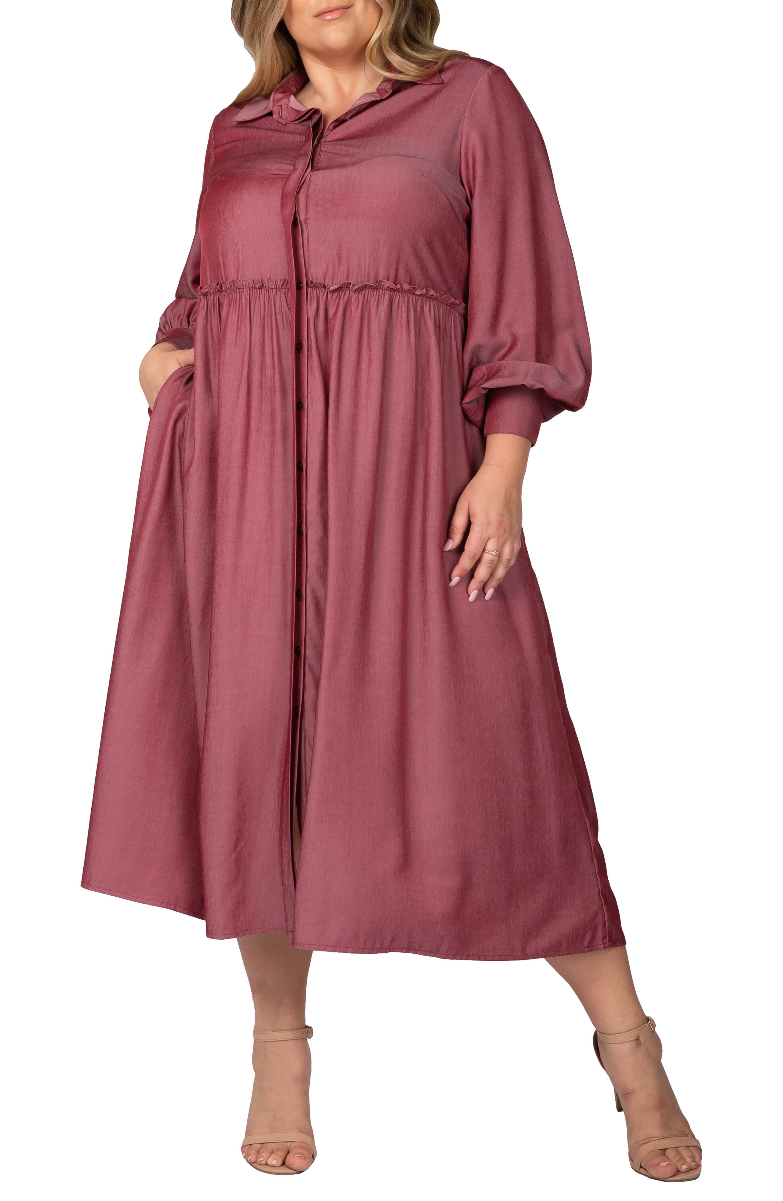 Button Front Shirtdress - image 3