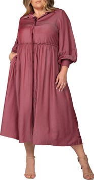 Standards & Practices Button Front Shirtdress