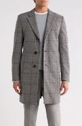 BOSS Plaid Wool Blend Coat