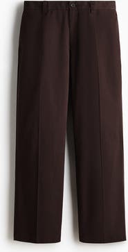 H&M Relaxed Fit Cotton And Lyocell Tailored Trousers