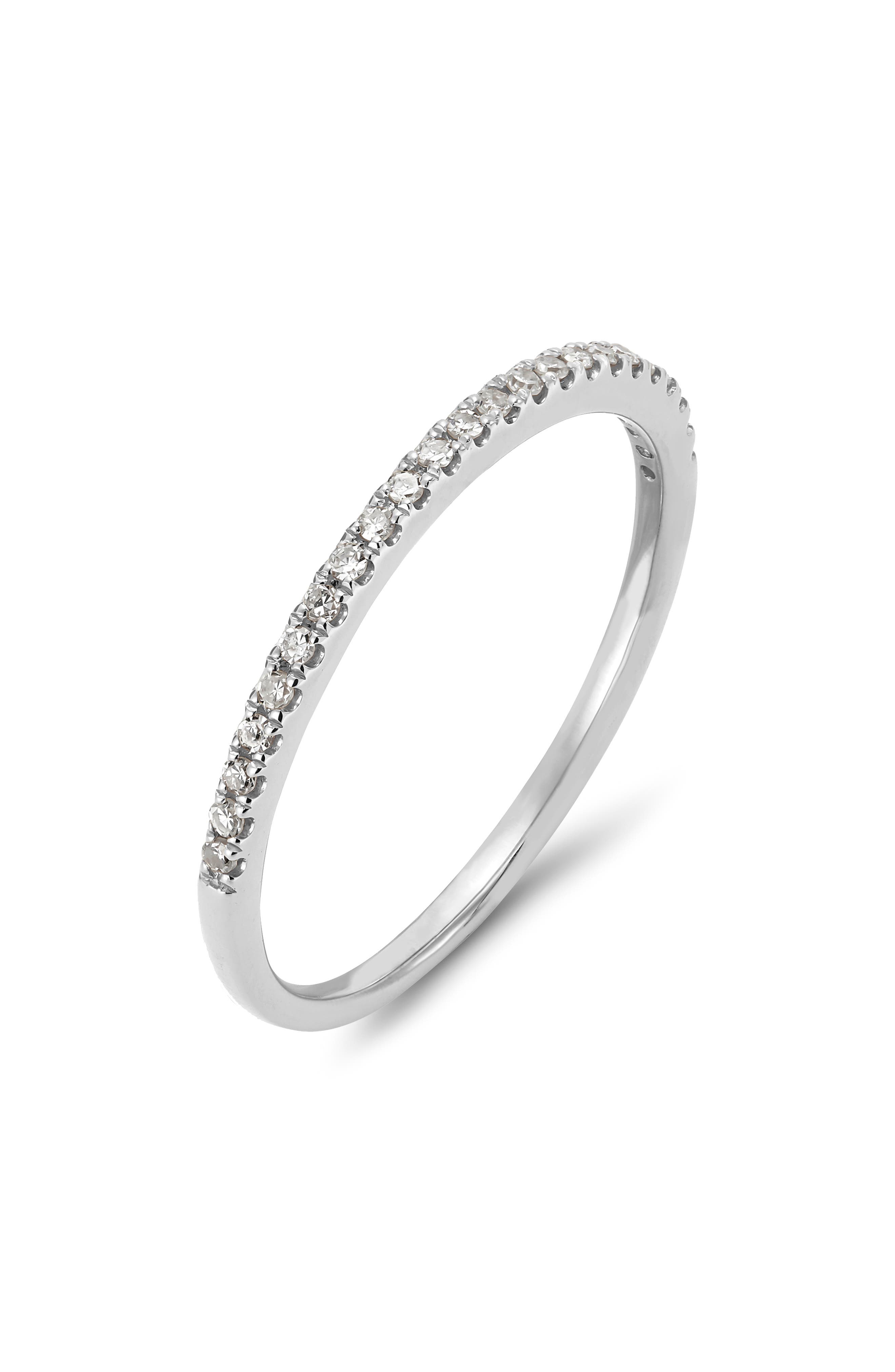 Frankie & Zoe 10K White Gold Diamond Band Ring