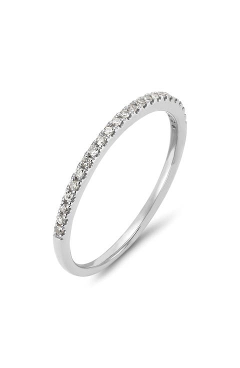10K White Gold Diamond Band Ring