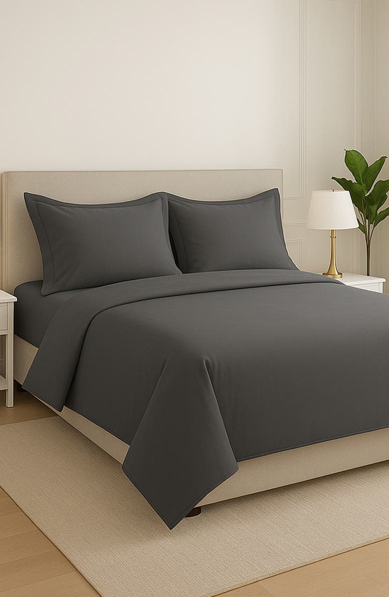 Luxury Home Cozy Cotton Sheet Set, Alternate, color, Silver Gray