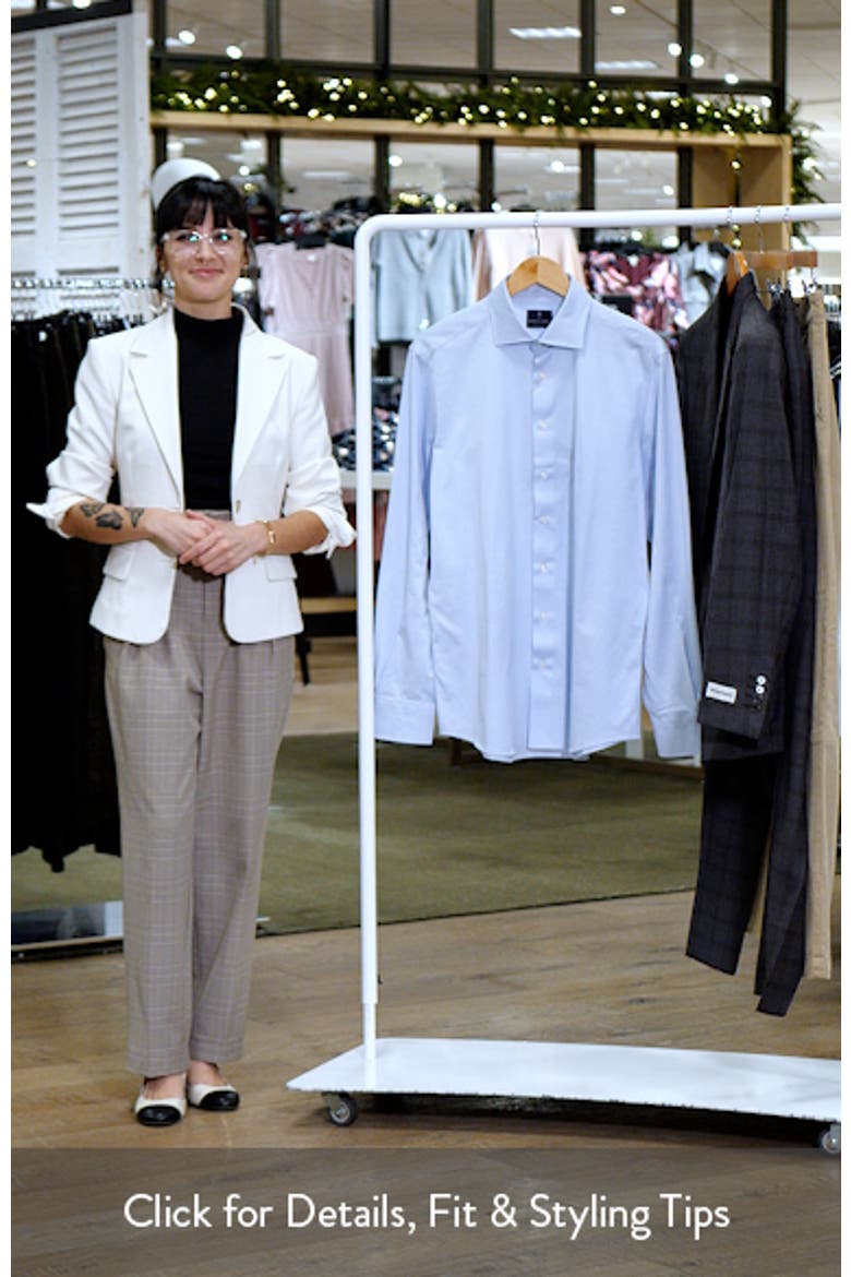 Modern Fit Microdot Stretch Cotton Knit Dress Shirt video