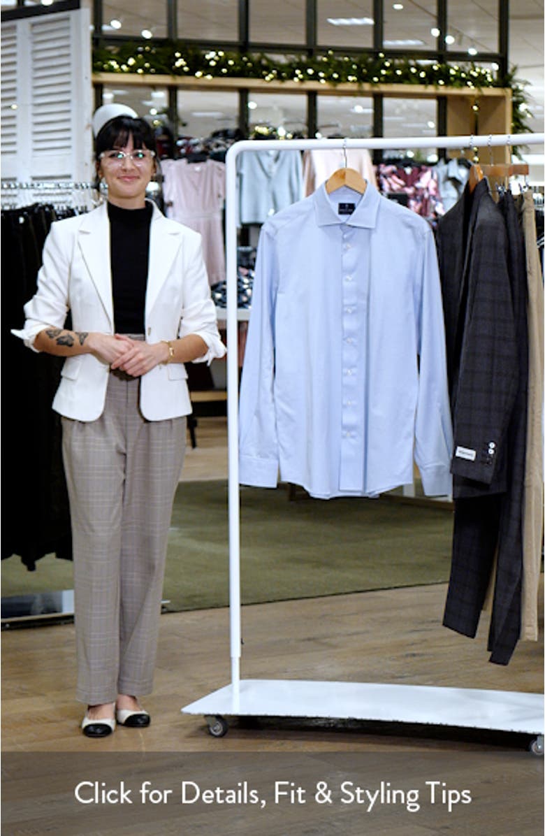 Modern Fit Microdot Stretch Cotton Knit Dress Shirt, sales video thumbnail