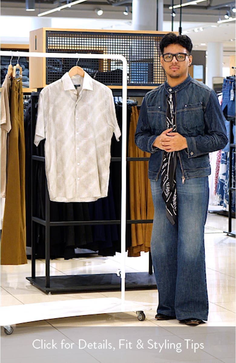 Atheon Stripe Short Sleeve Button-Up Shirt, sales video thumbnail