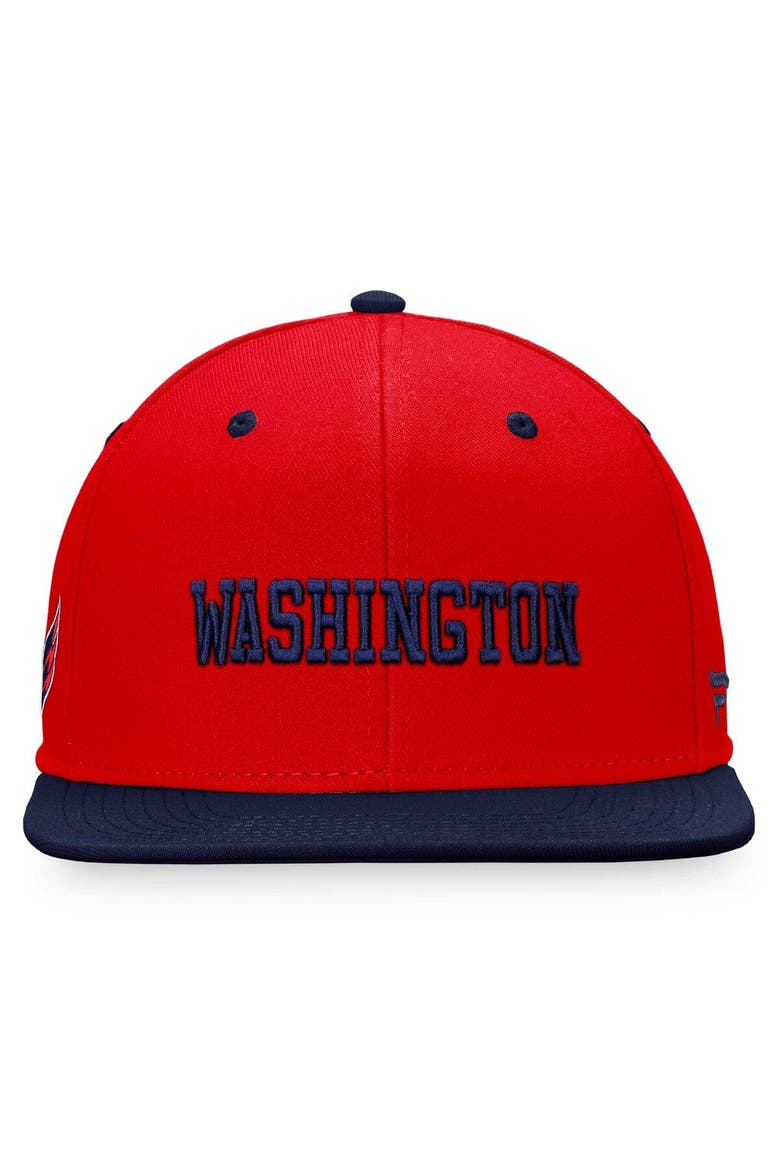 Men's Fanatics Branded Red/Navy Washington Capitals Heritage City Two-Tone Snapback Hat, Alternate, color, Red