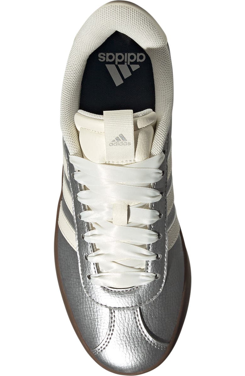 adidas VL Court 3.0 Sneaker, Alternate, color, Silver Met/ Off White/ Gum