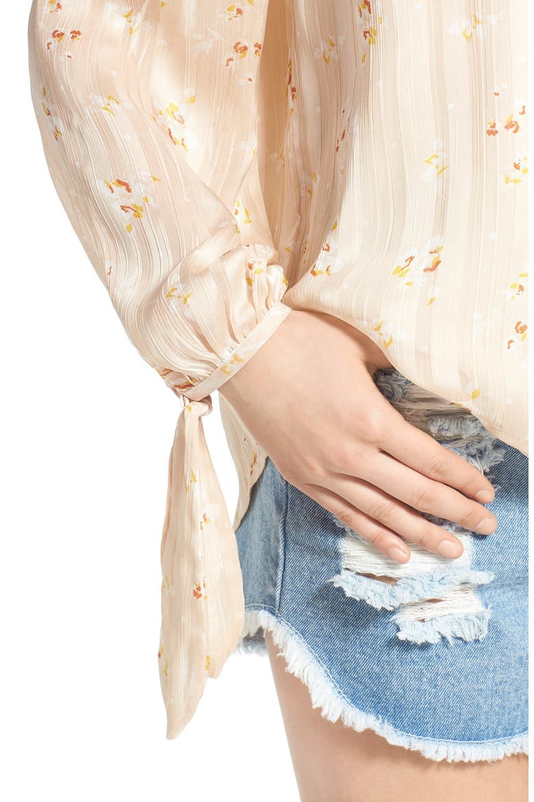 Off-the-Shoulder Blouse, Alternate, color, PINK BOUQUET