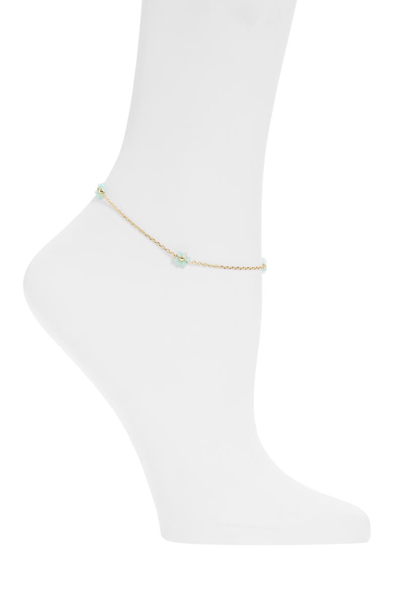 Daisy Anklet, Alternate, color, GOLD