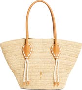 Christian Louboutin Large Woven Raffia Basket Tote