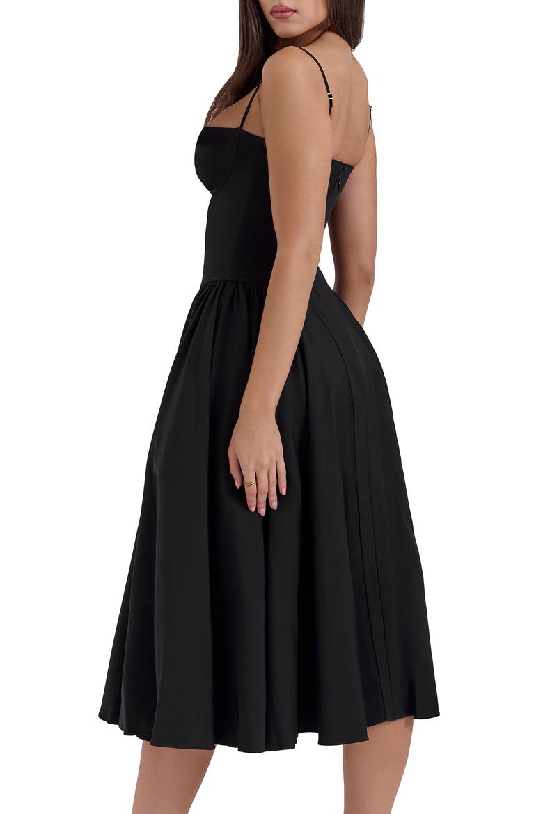 Samaria Underwire Fit & Flare Cocktail Dress, Alternate, color, BLACK