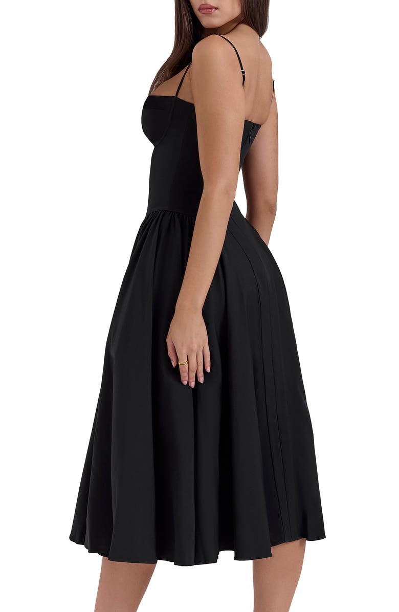 HOUSE OF CB Samaria Underwire Fit & Flare Cocktail Dress, Alternate, color, Black